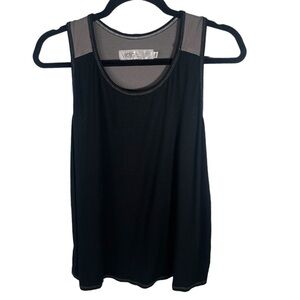 Victa Designs Women’s Two Tone Tank Top Size 1X Black Brown Gray Sewn in Denver